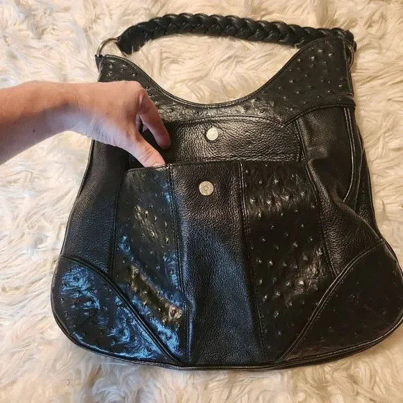 New Isabella Adams Black Leather Purse Handbag - Picture 13 of 13